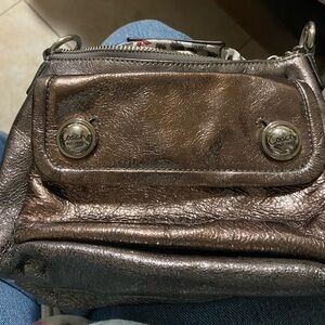 Coach Poppy Metallic Bronze crossbody mini  Bag